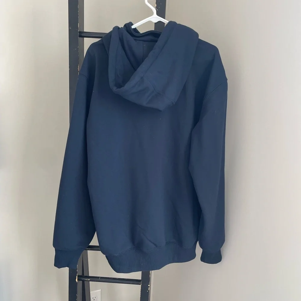 Carhartt Deep Blue Half-Zip Rain Defender Hoodie - Picture 3 of 4